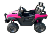 Montable Mini Jeep 016 Terreno 12v (Rosa) Con Control Remoto