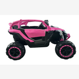Montable Mini Canam 4x4 llantas de goma, con control remoto (Rosa)
