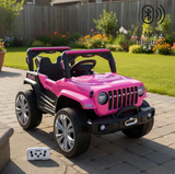 Montable Mini Rubicon 4x4 llantas de goma, con control remoto (Rosa)