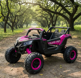 Montable 105 Todo Terreno 24v 4x4 (Rosa) llanta de goma, Con Control Remoto