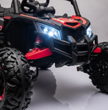 Montable 105 Todo Terreno 24v 4x4 (Rojo) llanta de goma, Con Control Remoto