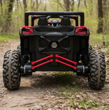 Montable 105 Todo Terreno 24v 4x4 (Rojo) llanta de goma, Con Control Remoto