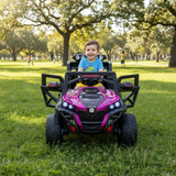 Montable Electrico Tipo Jeep 2188, Llantas De Goma, 4x4, Control (Rosa Metálico)