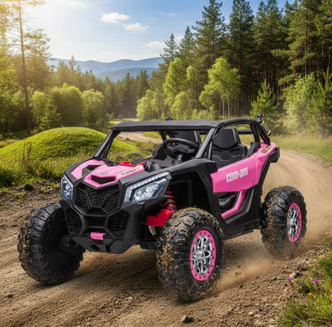 Montable 2118 Todo Terreno 24v 4x4 (Rosa) llanta de goma Con Control Remoto