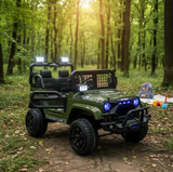 Montable Electrico Tipo Jeep 1202, Llantas Goma, 4x4, Control (Verde)