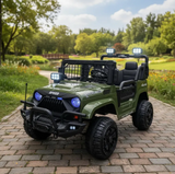 Montable Electrico Tipo Jeep 1202, Llantas Goma, 4x4, Control (Verde)
