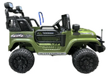 Montable Electrico Tipo Jeep 1202, Llantas Goma, 4x4, Control (Verde)