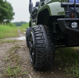 Montable Electrico Tipo Jeep 1202, Llantas Goma, 4x4, Control (Verde)