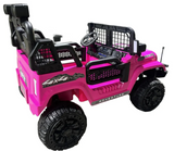 Montable Electrico Tipo Jeep 1202, Llantas Goma, 4x4, Control (Rosa)