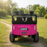 Montable Electrico Tipo Jeep 1202, Llantas Goma, 4x4, Control (Rosa)