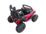 Montable 988 Todo Terreno 12V 4x4 (Rosa) Llantas de Goma, Control Remoto